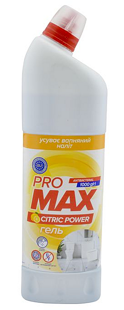 PRO MAX Засіб рідкий санітарно-гігієнічний УЛЬТРА ГЕЛЬ універсальний ароматизований 1000г